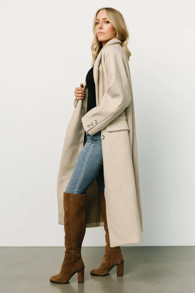Women Anderson Double Breasted Coat Natural Baltic Born Outerwear