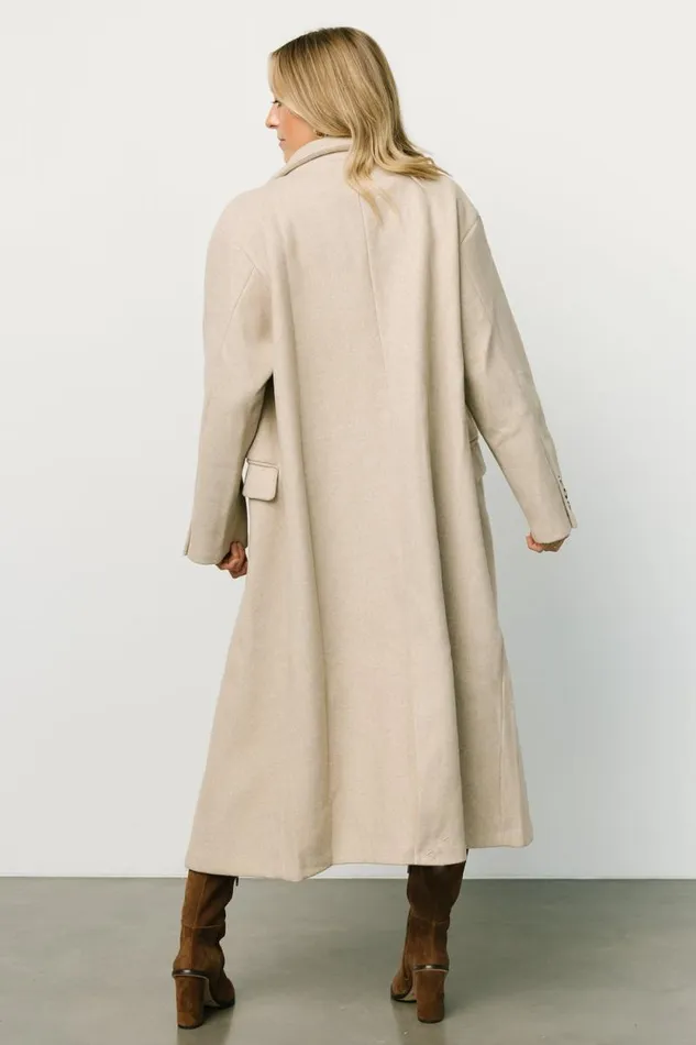 Women Anderson Double Breasted Coat Natural Baltic Born Outerwear