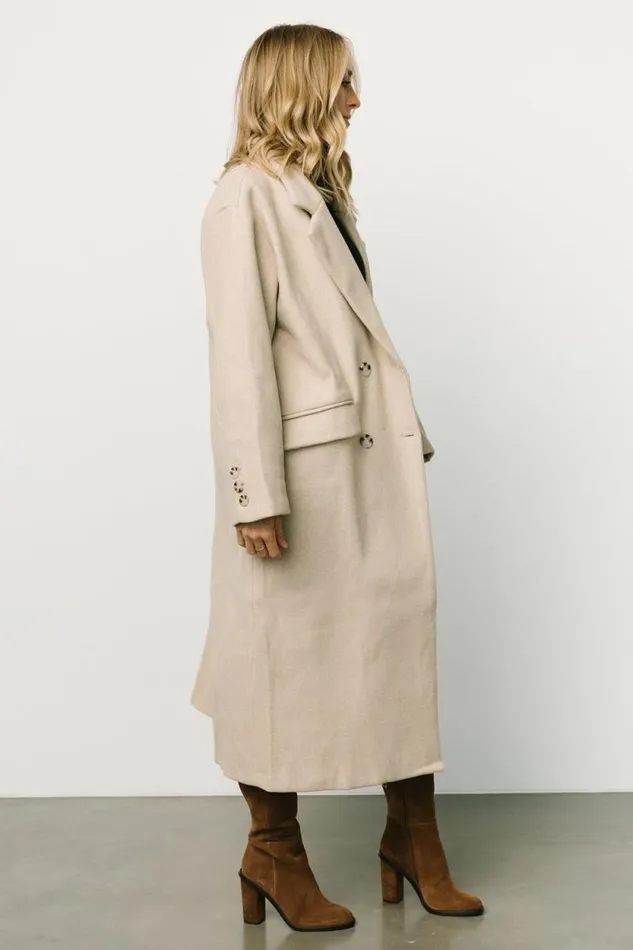 Women Anderson Double Breasted Coat Natural Baltic Born Outerwear