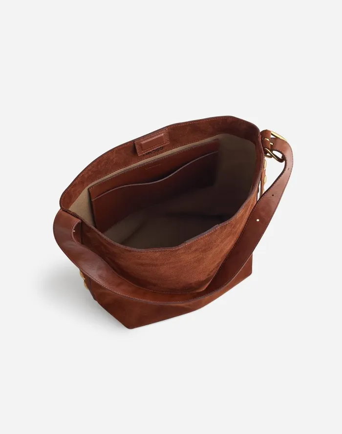 Women Bags Madewell The Essential Bucket Tote Soft Mahogany