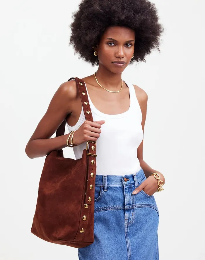 Women Bags Madewell The Essential Bucket Tote Soft Mahogany