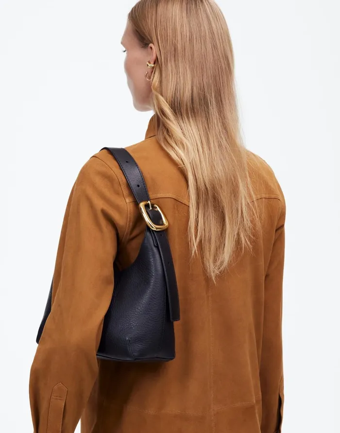 Women Bags Madewell The SculpturalBuckle Shoulder Bag True Black
