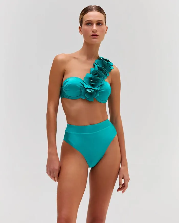 Women Bikinis PatBO Flower Applique Bikini Top FINAL SALE Curaao