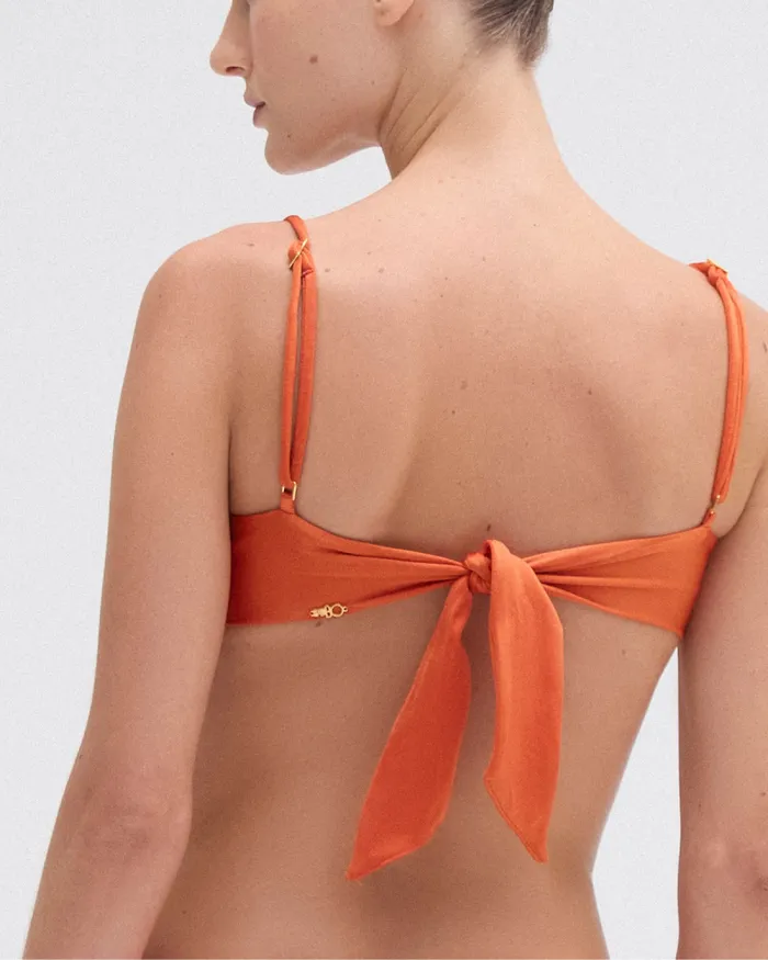 Women Bikinis PatBO JERSEY SANDS BRAIDED BIKINI TOP Papric