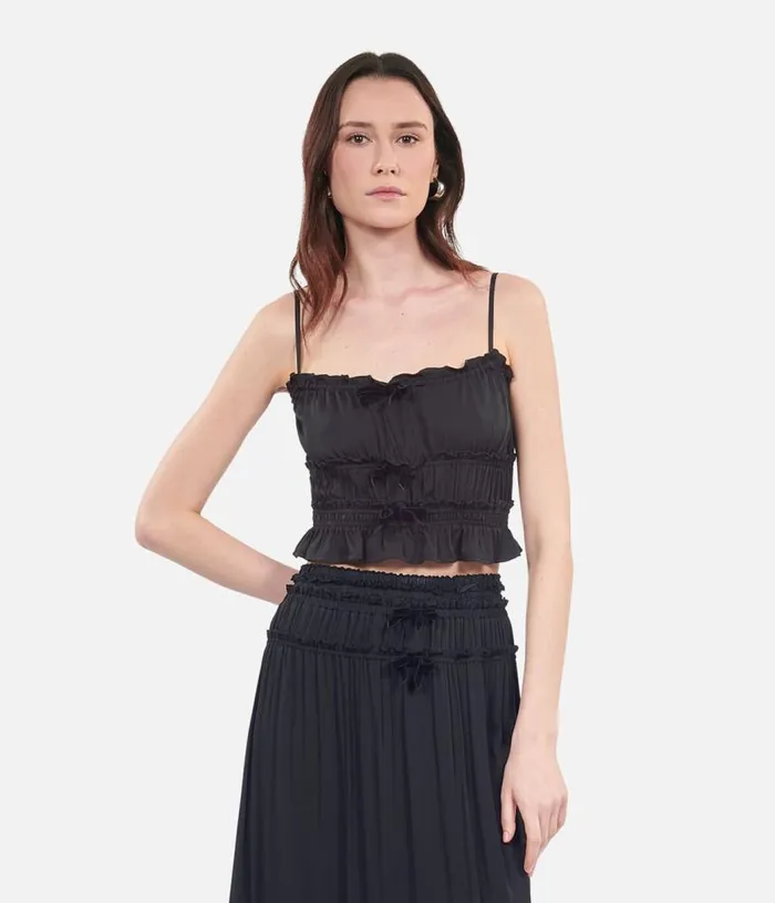 Women Black Top With Bows THE KOOPLES Blouses and Shirts
