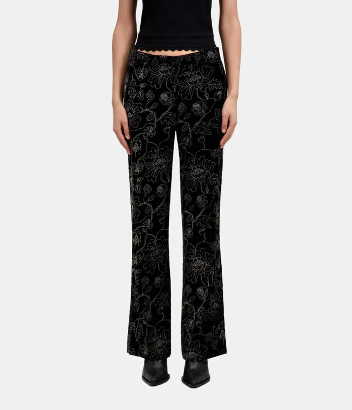 Women Black Velvet Suit Trousers THE KOOPLES Blazers and Suits