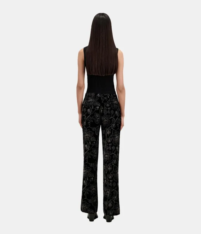Women Black Velvet Suit Trousers THE KOOPLES Blazers and Suits