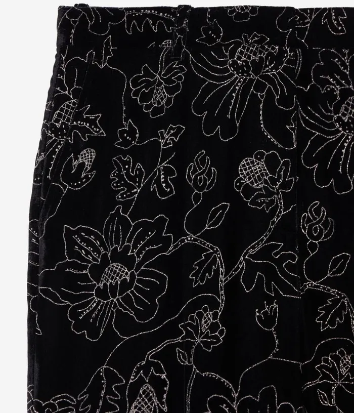Women Black Velvet Suit Trousers THE KOOPLES Blazers and Suits