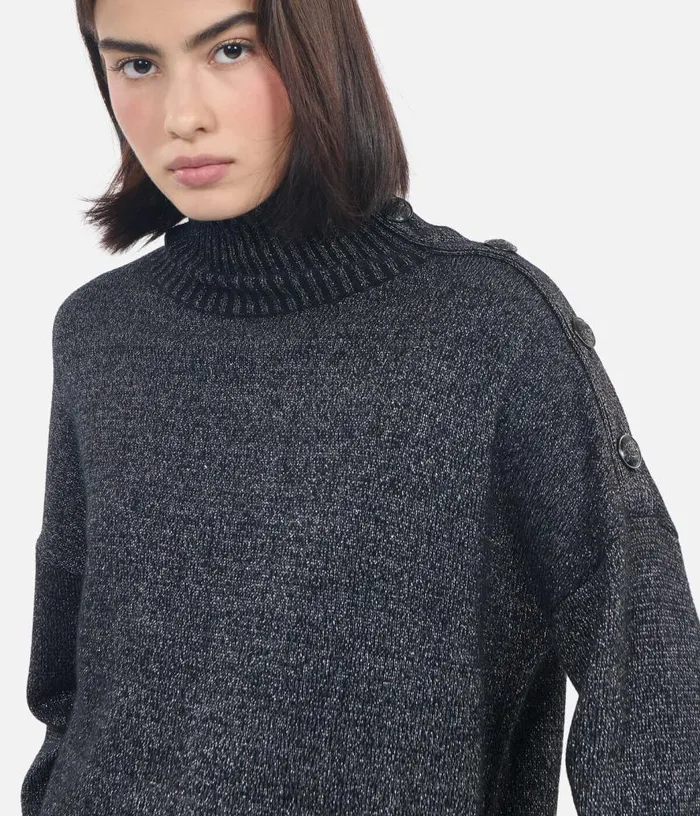 Women Black Wool And Cashmere Sweater THE KOOPLES Sweaters