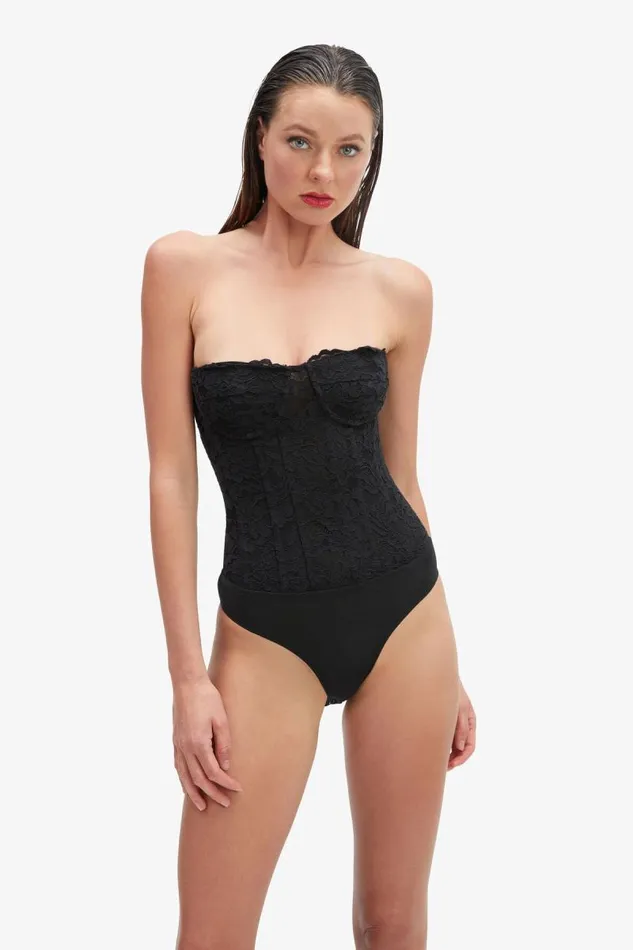 Women Bodysuits Bardot Oskar Bodysuit In Black Black Women Bodysuits Bardot Oskar Bodysuit In Black Black