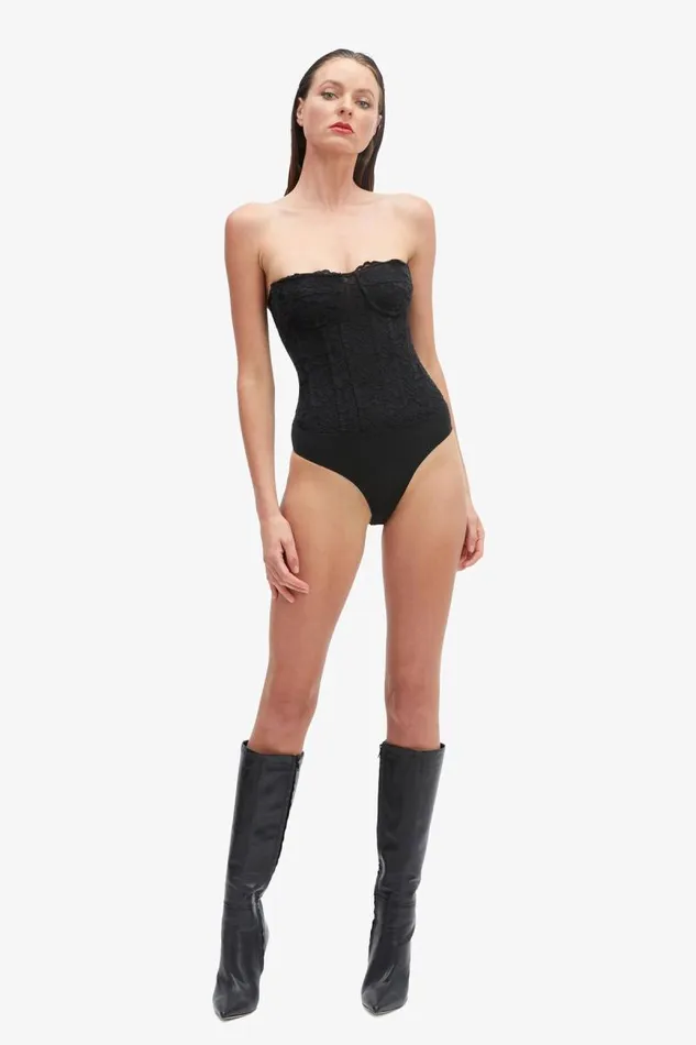 Women Bodysuits Bardot Oskar Bodysuit In Black Black Women Bodysuits Bardot Oskar Bodysuit In Black Black