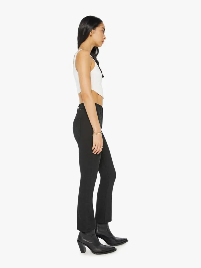 Women Bootcut Mother Denim The Patch Pocket Insider Ankle Black