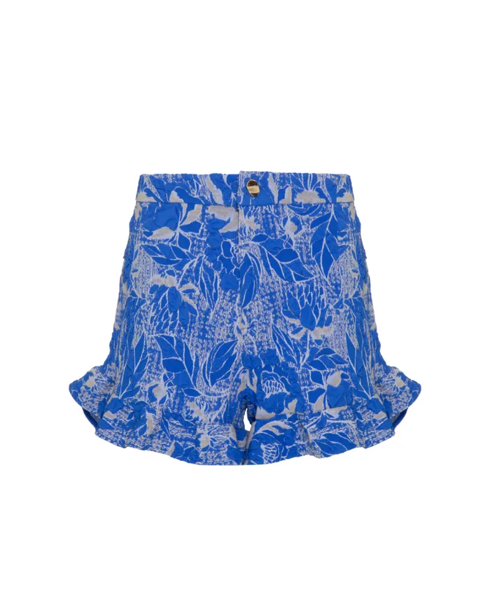Women Bottoms PatBO Jacquard Shorts FINAL SALE Lapis