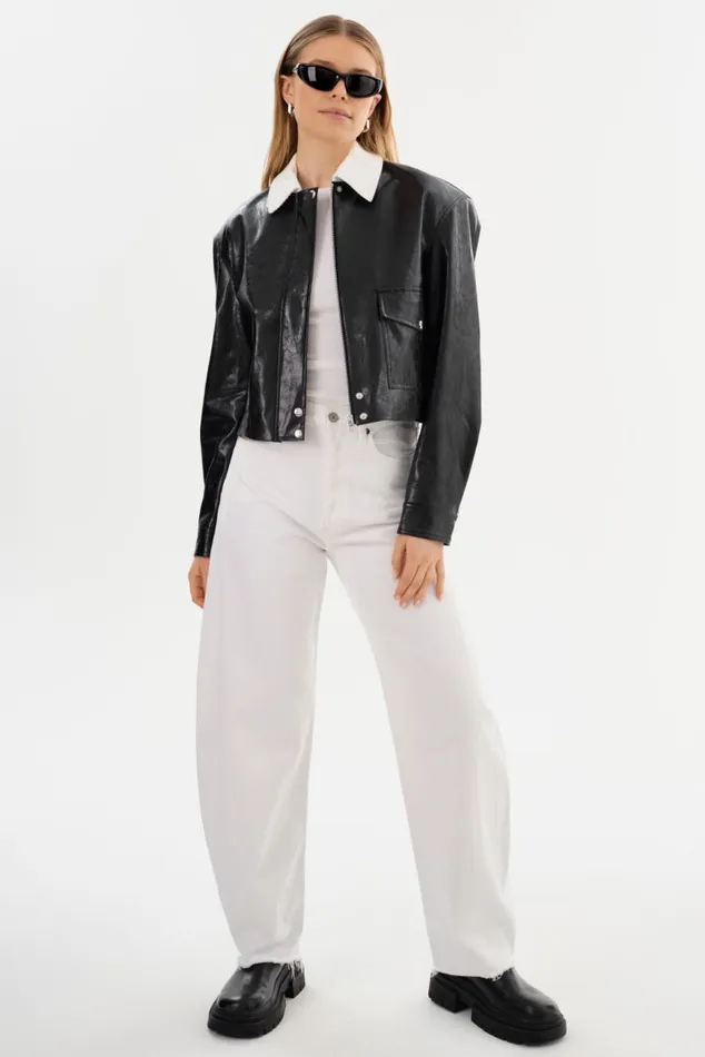 Women BRAYLIN Faux Leather Jacket Black LAMARQUE Leather Jackets