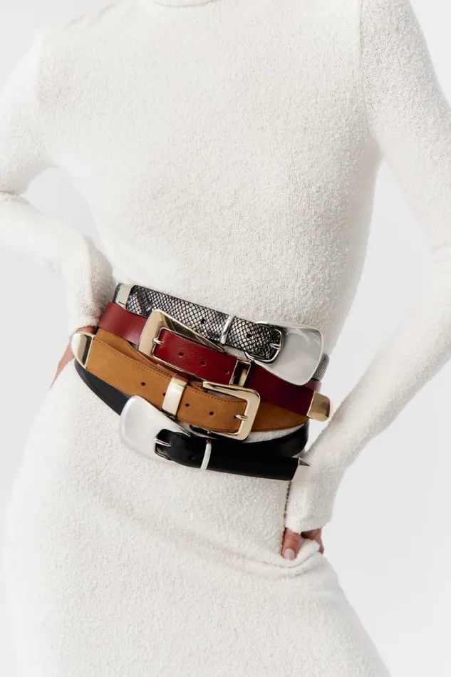 Women BROOKLYN Leather Belt Burgundygold LAMARQUE Belts Women BROOKLYN Leather Belt Burgundygold LAMARQUE Belts