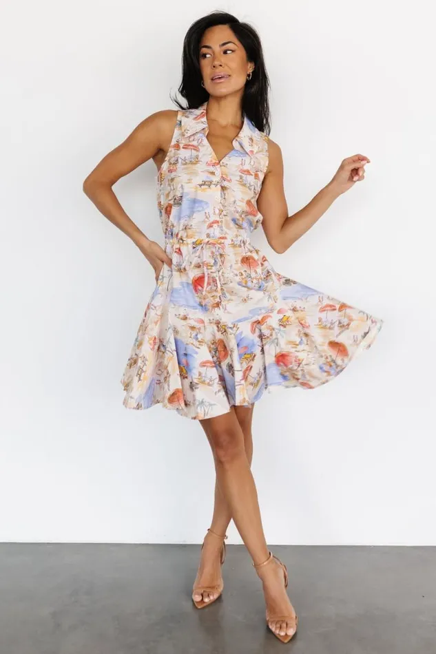 Women Cassis Short Dress Multi Print Baltic Born Short Dresses Women Cassis Short Dress Multi Print Baltic Born Short Dresses