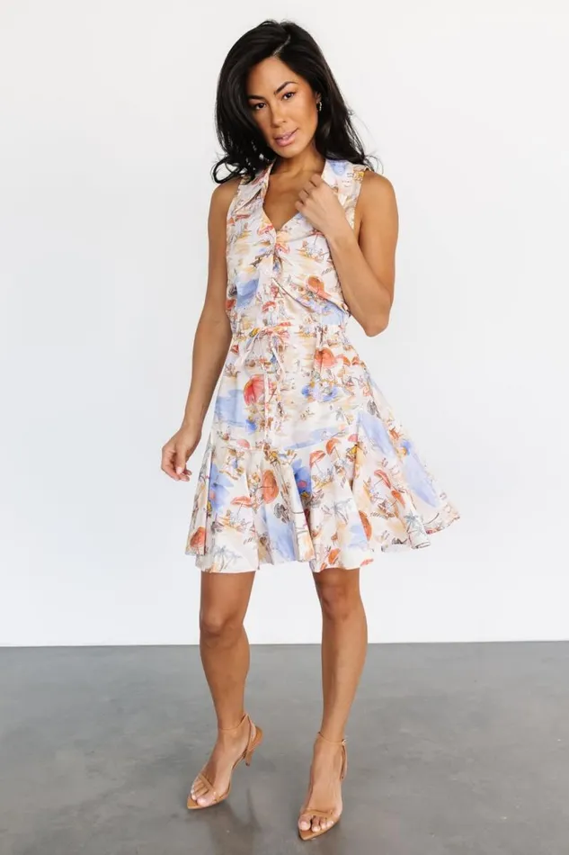 Women Cassis Short Dress Multi Print Baltic Born Short Dresses Women Cassis Short Dress Multi Print Baltic Born Short Dresses