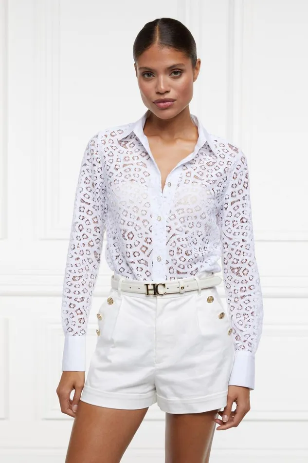 Women Classic Lace Shirt White Holland Cooper Shirts and Blouses Women Classic Lace Shirt White Holland Cooper Shirts and Blouses