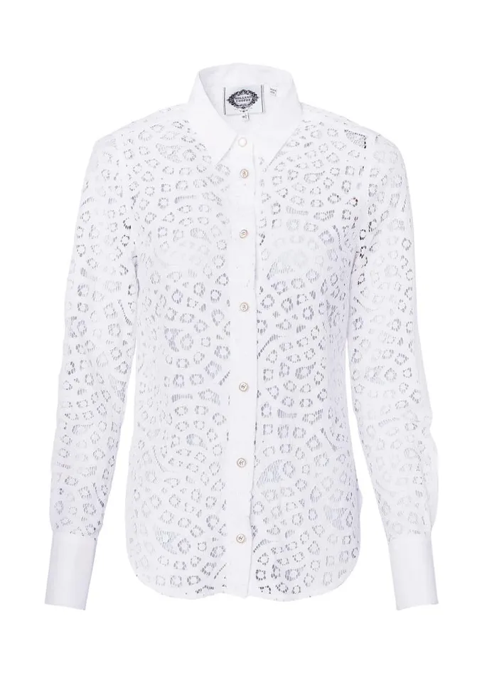 Women Classic Lace Shirt White Holland Cooper Shirts and Blouses Women Classic Lace Shirt White Holland Cooper Shirts and Blouses
