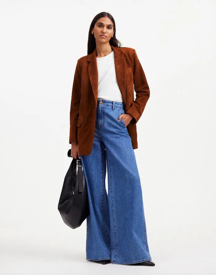Women Coats Jackets Madewell The Kline Blazer Soft Mahogany
