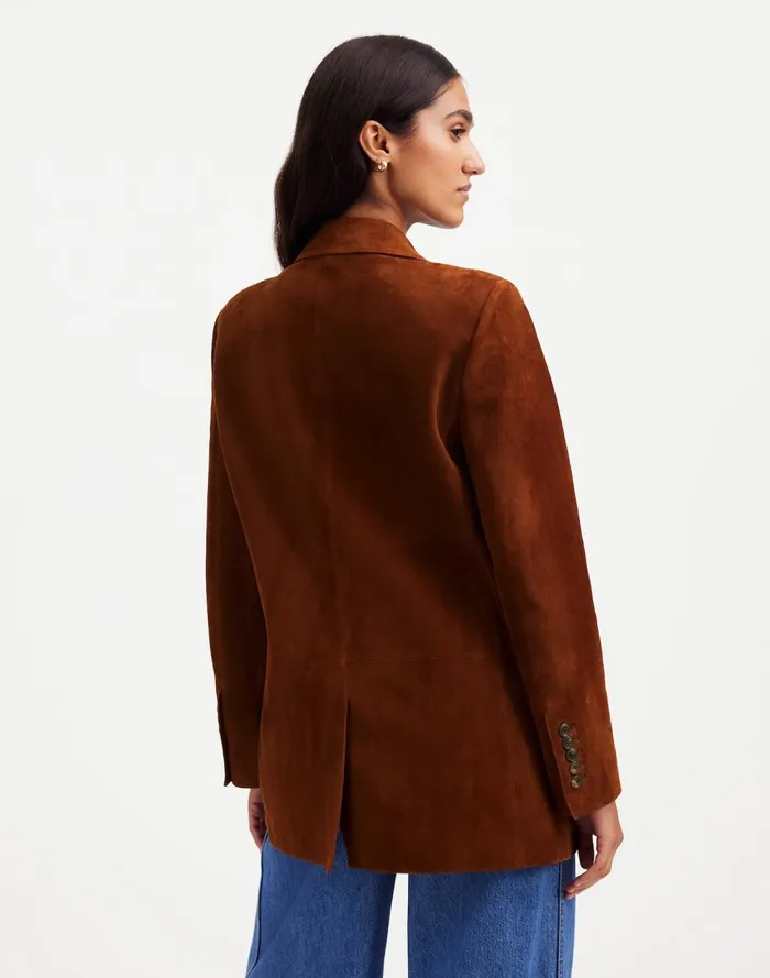 Women Coats Jackets Madewell The Kline Blazer Soft Mahogany