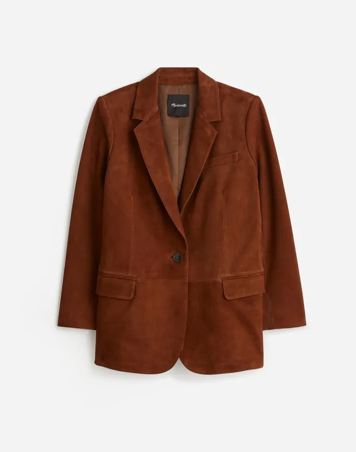 Women Coats Jackets Madewell The Kline Blazer Soft Mahogany