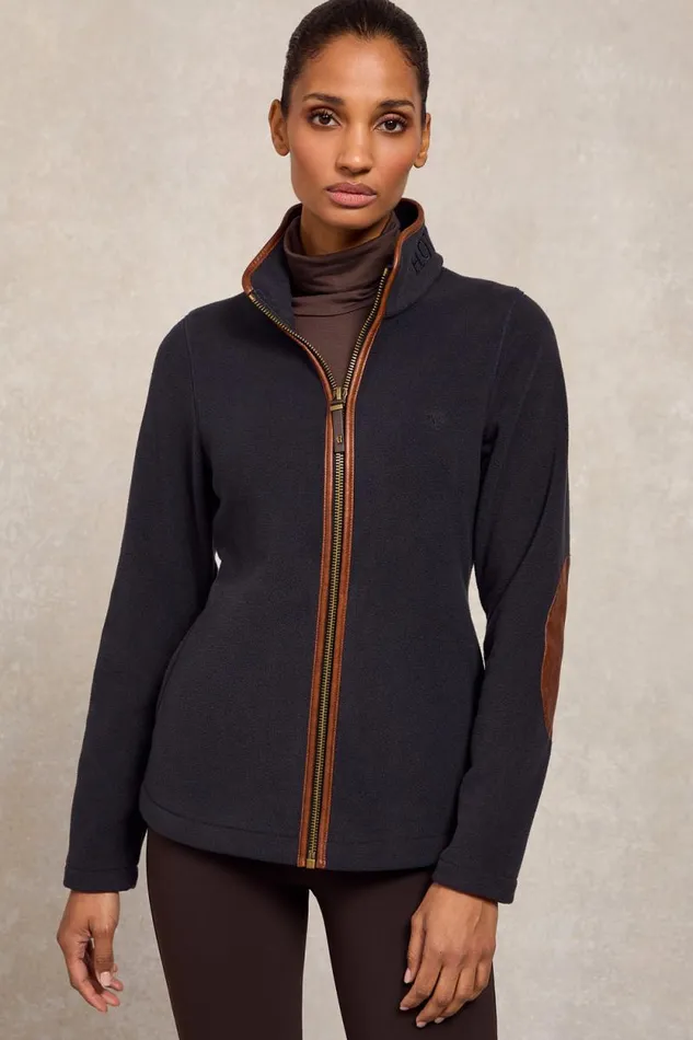 Women Country Fleece Jacket Ink Navy Holland Cooper Jackets