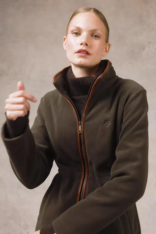Women Country Longline Fleece Khaki Holland Cooper Fleeces