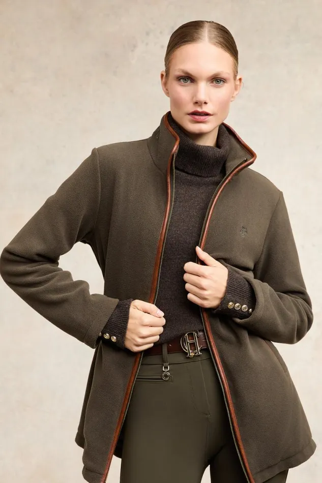 Women Country Longline Fleece Khaki Holland Cooper Fleeces