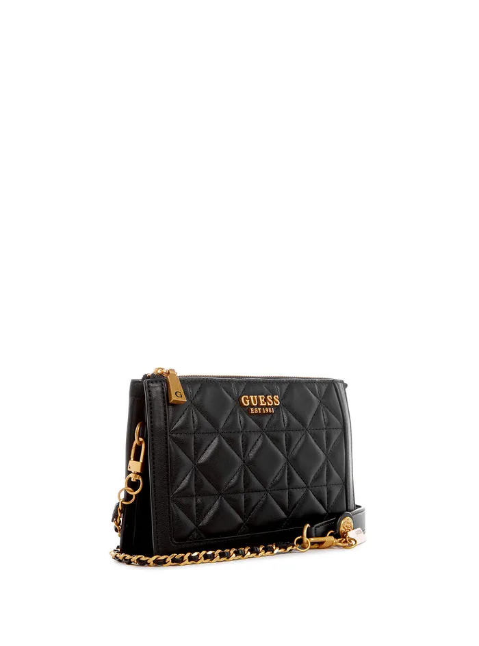 Women Crossbody GUESS Black Abey Multi Compartment Crossbody Bag Women Crossbody GUESS Black Abey Multi Compartment Crossbody Bag