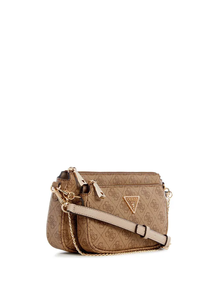 Women Crossbody GUESS Latte Logo Noelle Crossbody Pouch Bag Women Crossbody GUESS Latte Logo Noelle Crossbody Pouch Bag