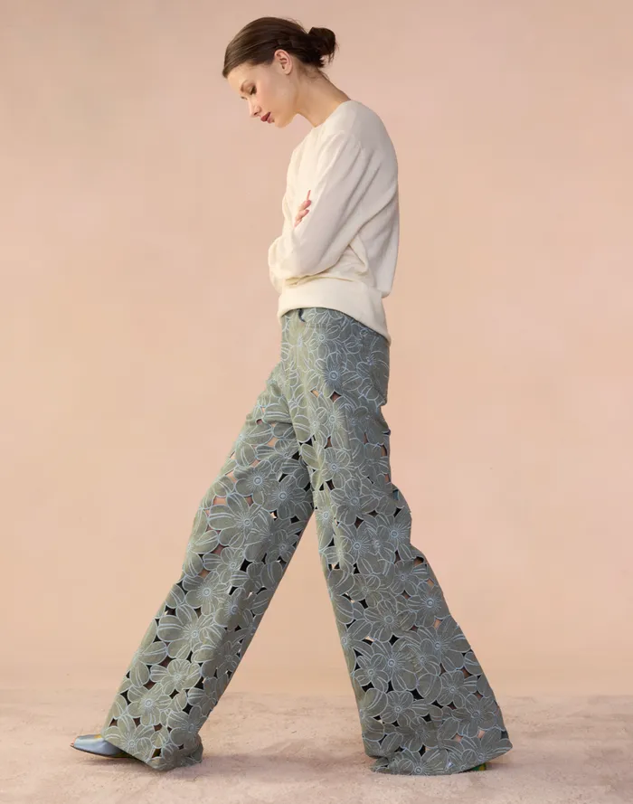 Women Cynthia Rowley Bottoms Flora Cutout Jeans Lghwsh