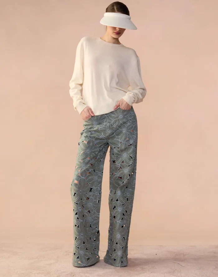 Women Cynthia Rowley Bottoms Flora Cutout Jeans Lghwsh