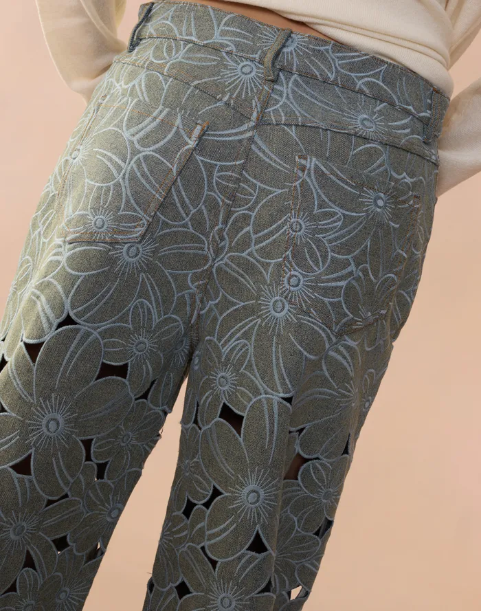 Women Cynthia Rowley Bottoms Flora Cutout Jeans Lghwsh