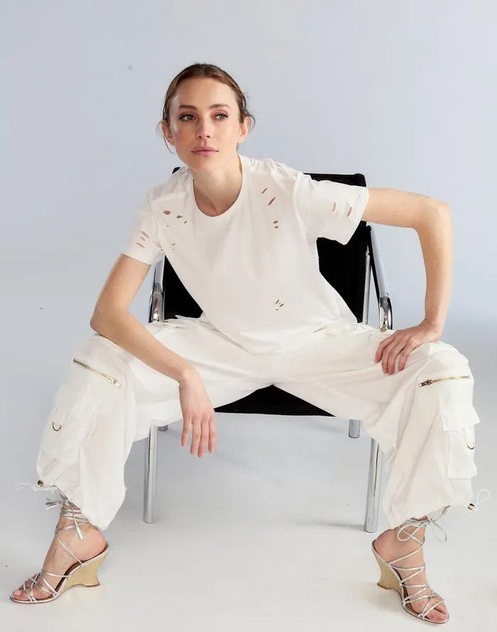 Women Cynthia Rowley Bottoms Kim Cargo Pant White