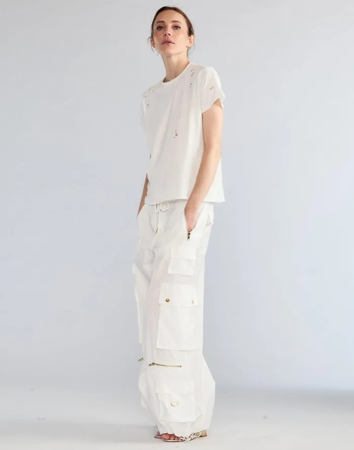 Women Cynthia Rowley Bottoms Kim Cargo Pant White