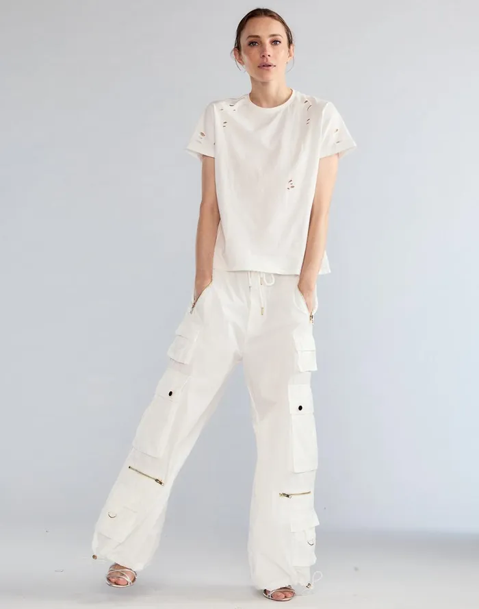 Women Cynthia Rowley Bottoms Kim Cargo Pant White