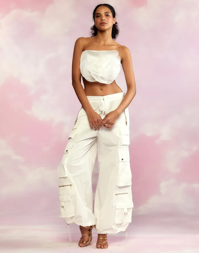 Women Cynthia Rowley Bottoms Kim Cargo Pant White