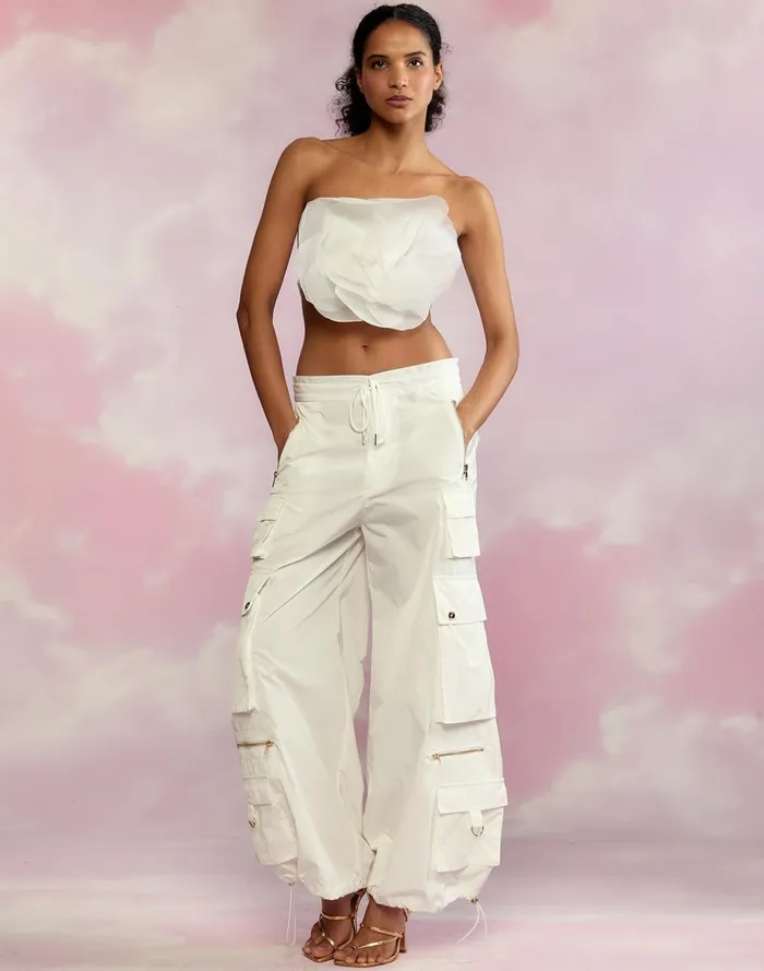 Women Cynthia Rowley Bottoms Kim Cargo Pant White