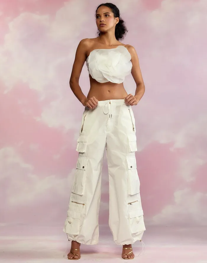 Women Cynthia Rowley Bottoms Kim Cargo Pant White