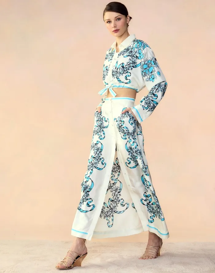 Women Cynthia Rowley Bottoms Marseille Skirt Wtblu