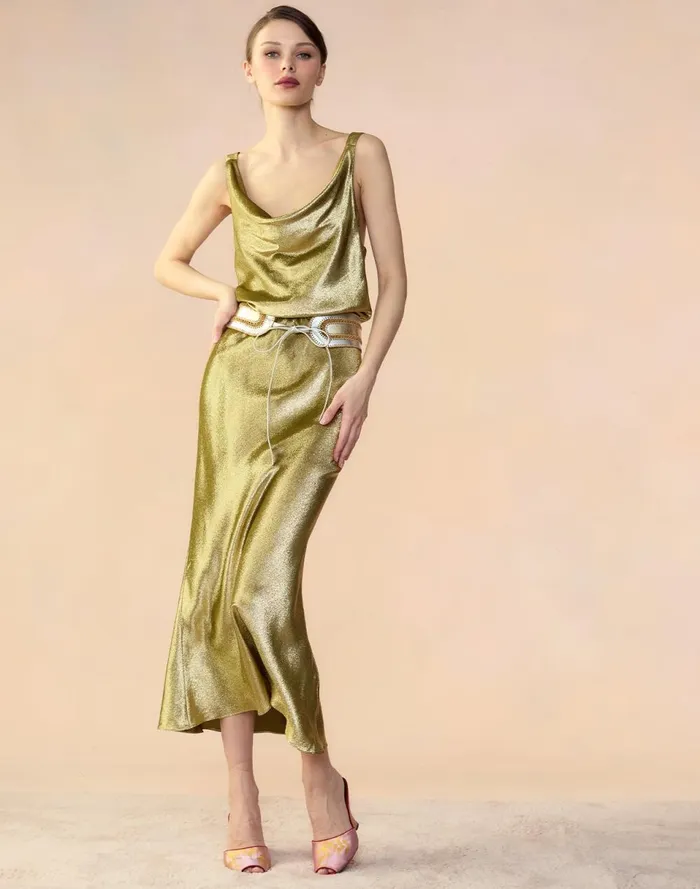 Women Cynthia Rowley Bottoms Shimmering Siren Skirt Green