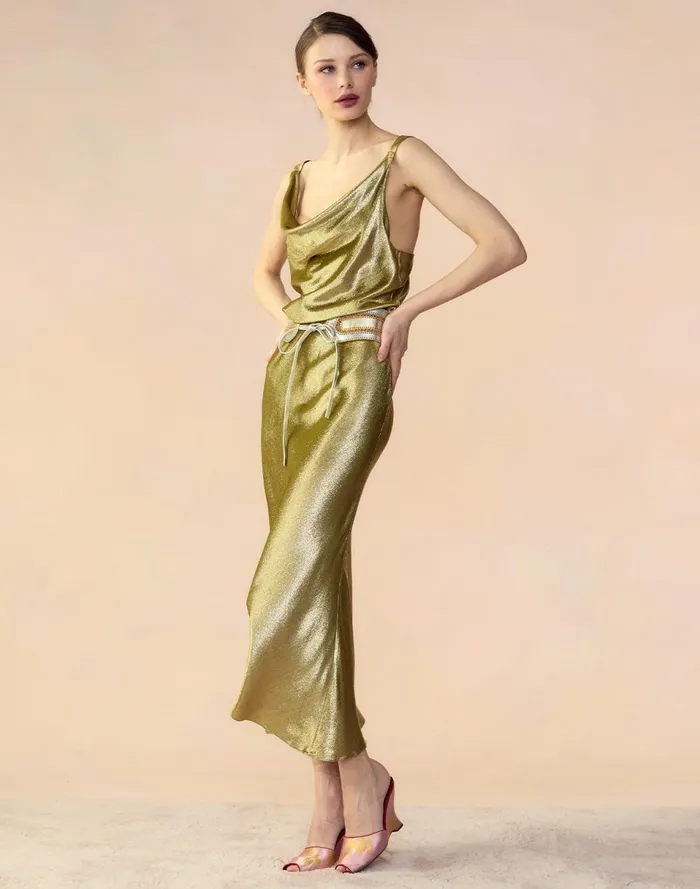 Women Cynthia Rowley Bottoms Shimmering Siren Skirt Green