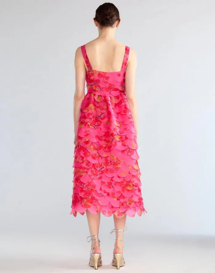 Women Cynthia Rowley Dresses Scalloped Petal Midi Dress Pnkmt Women Cynthia Rowley Dresses Scalloped Petal Midi Dress Pnkmt