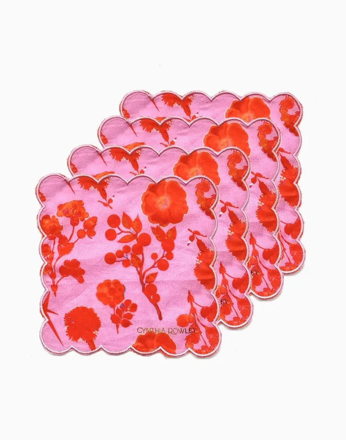 Women Cynthia Rowley Home Scallop Embroidered Edge Cocktail Napkin Pnkrd Women Cynthia Rowley Home Scallop Embroidered Edge Cocktail Napkin Pnkrd