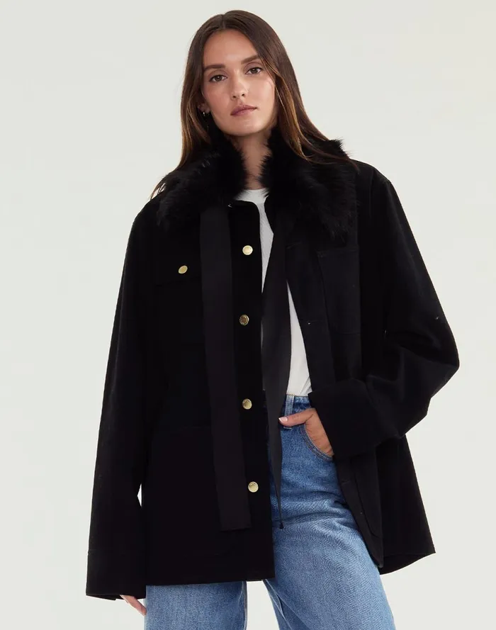 Women Cynthia Rowley Outerwear Outward Bound Jacket Black Women Cynthia Rowley Outerwear Outward Bound Jacket Black