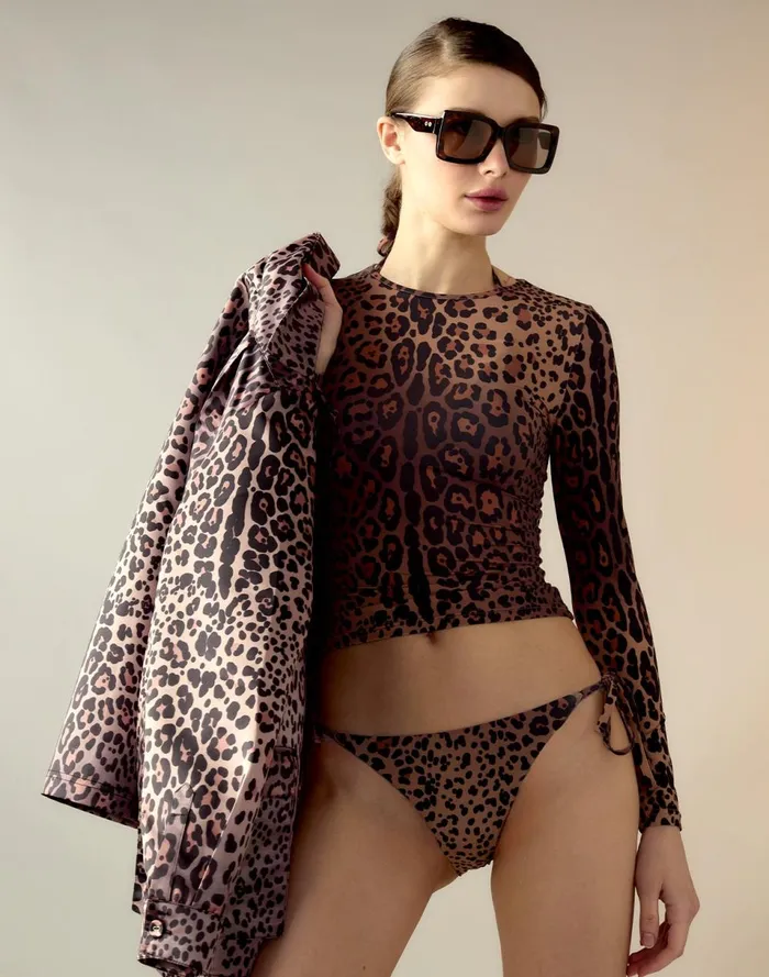 Women Cynthia Rowley Swim Bella Rashguard Leopd Women Cynthia Rowley Swim Bella Rashguard Leopd