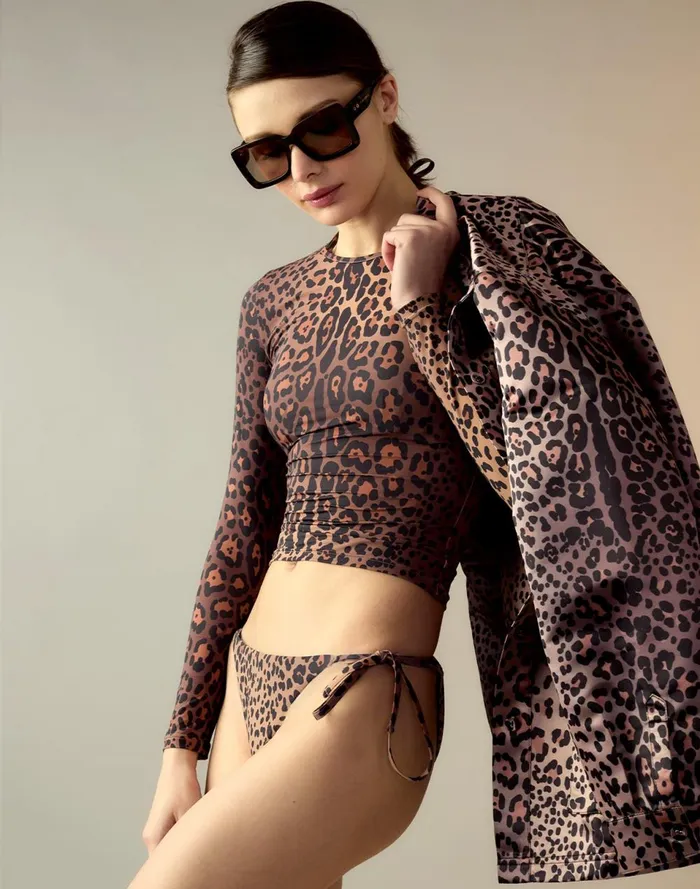 Women Cynthia Rowley Swim Bella Rashguard Leopd Women Cynthia Rowley Swim Bella Rashguard Leopd