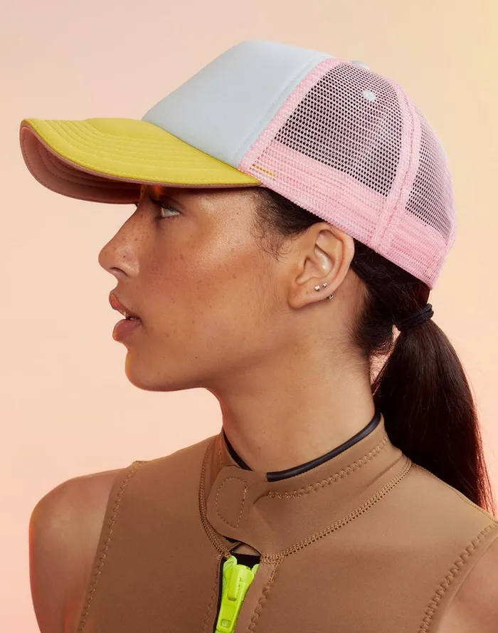 Women Cynthia Rowley Swim Colorblock Trucker Hat Ylbupk Women Cynthia Rowley Swim Colorblock Trucker Hat Ylbupk
