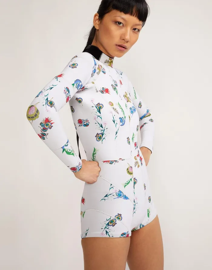 Women Cynthia Rowley Swim Garden Floral High Tide Wetsuit Whtbq Women Cynthia Rowley Swim Garden Floral High Tide Wetsuit Whtbq